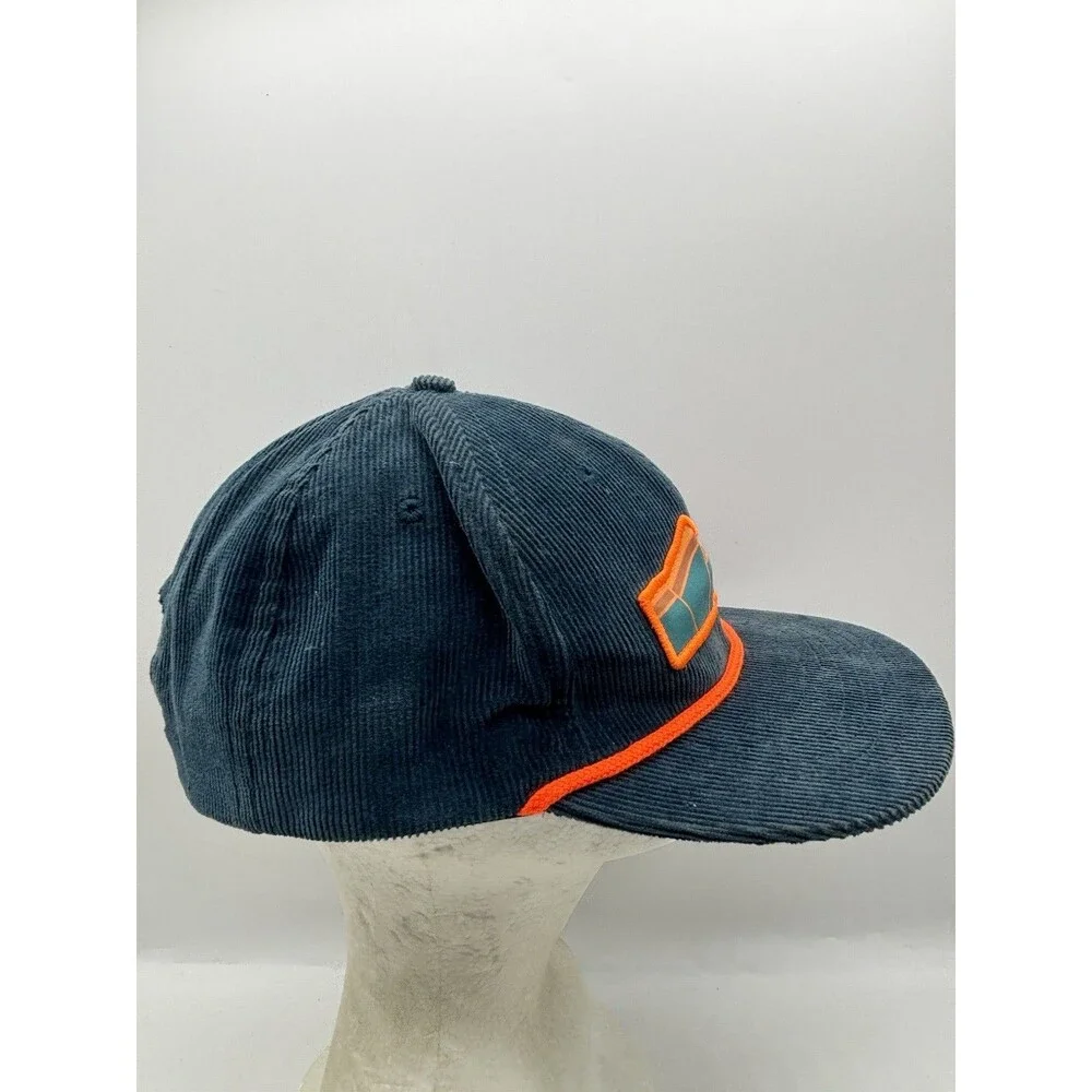 Sendero Provisions Co Hat Cap Snap Back Mens Blue Corduroy Rope Mountain Patch